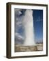 Tourists Watch Strokkur Geyser Erupting, Geysir, Iceland-Don Grall-Framed Photographic Print