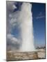 Tourists Watch Strokkur Geyser Erupting, Geysir, Iceland-Don Grall-Mounted Photographic Print