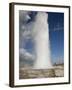 Tourists Watch Strokkur Geyser Erupting, Geysir, Iceland-Don Grall-Framed Photographic Print