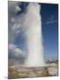 Tourists Watch Strokkur Geyser Erupting, Geysir, Iceland-Don Grall-Mounted Photographic Print