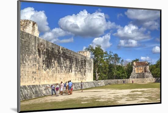 Tourists with Guide, the Grand Ball Courrt (Gran Juego De Pelota), Chichen Itza-Richard Maschmeyer-Mounted Photographic Print