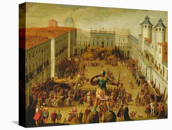 Tournament in Piazza Castello in Honour of the Wedding of Victor Amadeus I and Christine of France-Antonio Tempesta-Stretched Canvas