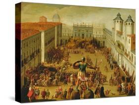 Tournament in Piazza Castello in Honour of the Wedding of Victor Amadeus I and Christine of France-Antonio Tempesta-Stretched Canvas