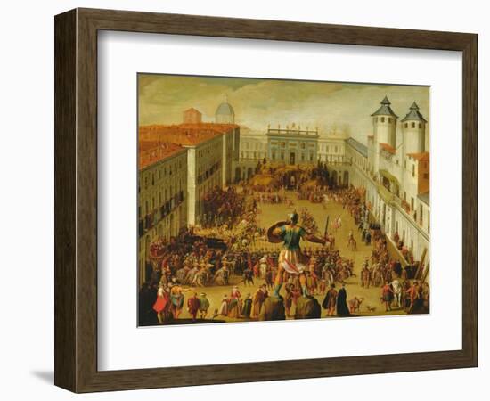 Tournament in Piazza Castello in Honour of the Wedding of Victor Amadeus I and Christine of France-Antonio Tempesta-Framed Giclee Print