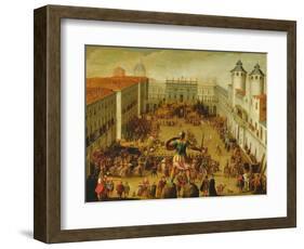 Tournament in Piazza Castello in Honour of the Wedding of Victor Amadeus I and Christine of France-Antonio Tempesta-Framed Giclee Print