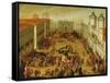 Tournament in Piazza Castello in Honour of the Wedding of Victor Amadeus I and Christine of France-Antonio Tempesta-Framed Stretched Canvas