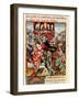 Tournament of Knights of Round Table, 15th century French Manuscript-null-Framed Giclee Print