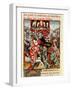 Tournament of Knights of Round Table, 15th century French Manuscript-null-Framed Giclee Print