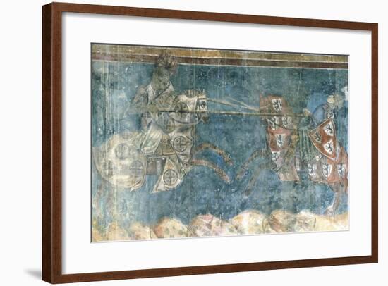 Tournament Scenes Dedicated to Charles of Anjou, 1292, Azzo of Masetto-null-Framed Giclee Print