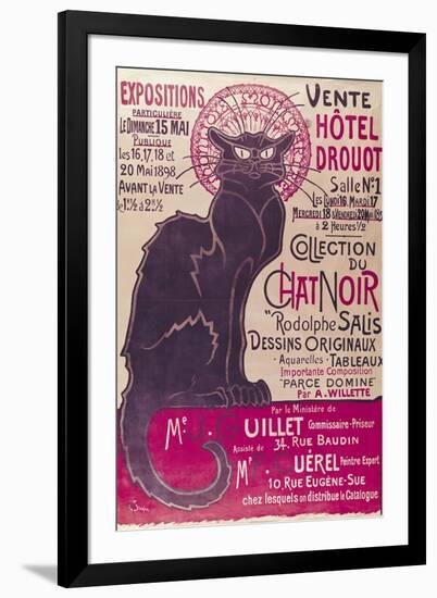 Tournee Du Chat Noir, 1896 - The Black Cat Cabaret-Théophile Alexandre Steinlen-Framed Giclee Print