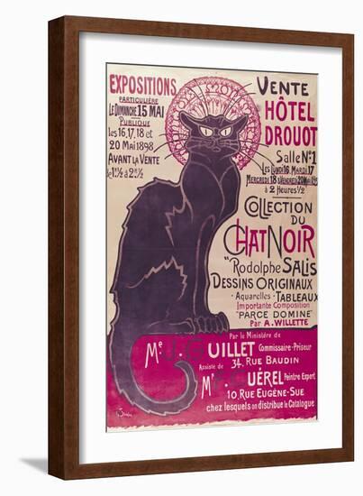 Tournee Du Chat Noir, 1896 - The Black Cat Cabaret-Théophile Alexandre Steinlen-Framed Giclee Print