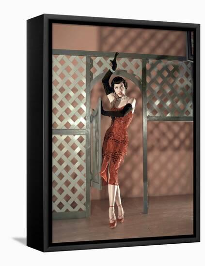 Tous en Scene THE BAND WAGON by VincenteMinnelli with Cyd Charisse, 1953 (photo)-null-Framed Stretched Canvas