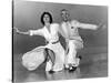 Tous en Scene THE BAND WAGON by VincenteMinnelli with Cyd Charisse and Fred Astaire, 1953 (b/w phot-null-Stretched Canvas