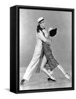 Tous en Scene THE BAND WAGON by VincenteMinnelli with Cyd Charisse and Fred Astaire, 1953 (b/w phot-null-Framed Stretched Canvas