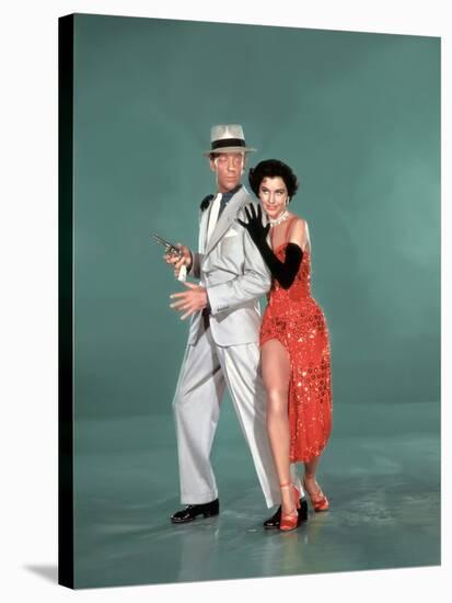 Tous en Scene THE BAND WAGON by VincenteMinnelli with Cyd Charisse and Fred Astaire, 1953 (photo)-null-Stretched Canvas