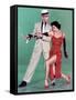 Tous en Scene THE BAND WAGON by VincenteMinnelli with Cyd Charisse and Fred Astaire, 1953 (photo)-null-Framed Stretched Canvas