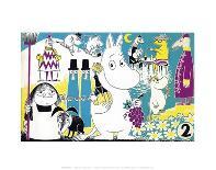 Moomintroll and Snorkmaiden Relaxing in Their Boat-Tove Jansson-Art Print