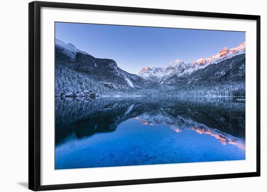 Tovel lake  Europe, Italy, Trentino Alto Adige, Trento district, Tovel valley, Non valley, Tuenno c-ClickAlps-Framed Photographic Print