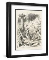 Toves Raths and Borogroves, Invented Creatures of the Jabberwocky Poem-John Tenniel-Framed Photographic Print