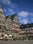 Street Scene with Pavement Cafes, Bars and Timbered Houses in the Romer Area of Frankfurt, Germany-Tovy Adina-Photographic Print