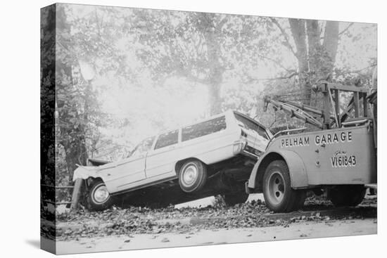 Tow Truck Towing Station Wagon-null-Stretched Canvas