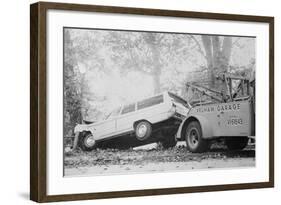 Tow Truck Towing Station Wagon-null-Framed Photographic Print