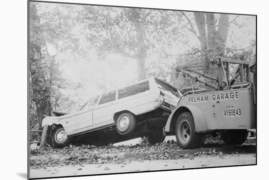 Tow Truck Towing Station Wagon-null-Mounted Photographic Print