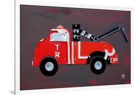 Tow Truck-Design Turnpike-Framed Giclee Print