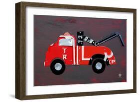 Tow Truck-Design Turnpike-Framed Giclee Print