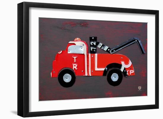 Tow Truck-Design Turnpike-Framed Giclee Print