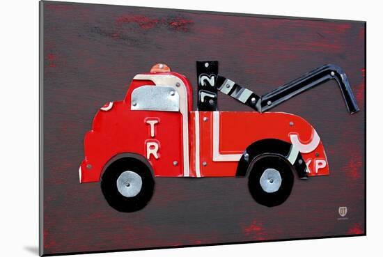 Tow Truck-Design Turnpike-Mounted Giclee Print