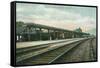 Towanda, Pennsylvania - Lehigh Valley Railroad Station-Lantern Press-Framed Stretched Canvas