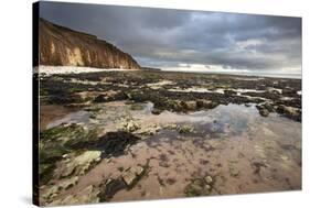 Toward Flamborough Head from Sewerby Rocks, Bridlington, East Riding of Yorkshire, England, UK-Mark Sunderland-Stretched Canvas