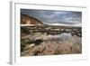 Toward Flamborough Head from Sewerby Rocks, Bridlington, East Riding of Yorkshire, England, UK-Mark Sunderland-Framed Photographic Print