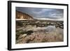 Toward Flamborough Head from Sewerby Rocks, Bridlington, East Riding of Yorkshire, England, UK-Mark Sunderland-Framed Photographic Print