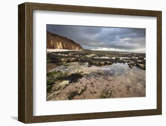 Toward Flamborough Head from Sewerby Rocks, Bridlington, East Riding of Yorkshire, England, UK-Mark Sunderland-Framed Photographic Print