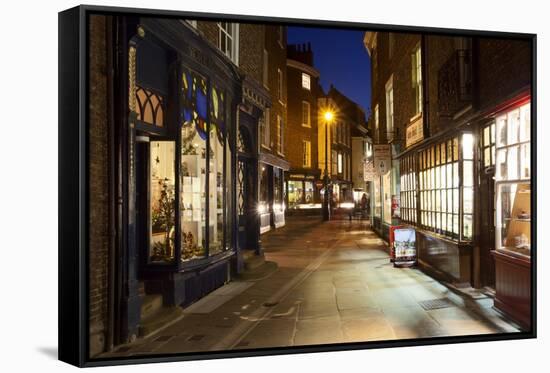 Toward Stonegate from Minster Gate, City of York, Yorkshire, England, United Kingdom, Europe-Mark Sunderland-Framed Stretched Canvas