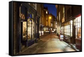 Toward Stonegate from Minster Gate, City of York, Yorkshire, England, United Kingdom, Europe-Mark Sunderland-Framed Stretched Canvas