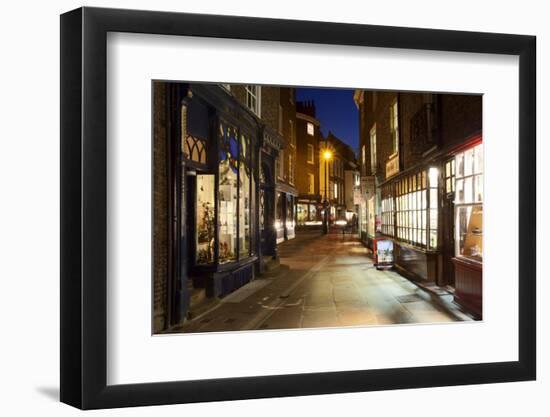 Toward Stonegate from Minster Gate, City of York, Yorkshire, England, United Kingdom, Europe-Mark Sunderland-Framed Photographic Print