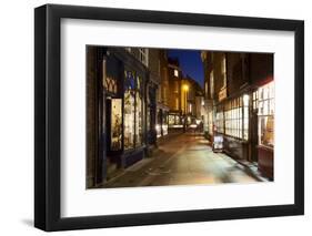 Toward Stonegate from Minster Gate, City of York, Yorkshire, England, United Kingdom, Europe-Mark Sunderland-Framed Photographic Print