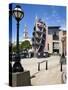 Towards Millennium Square from Leeds City Museum Steps, Leeds, West Yorkshire, Yorkshire, England-Mark Sunderland-Stretched Canvas