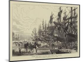 Towards the Close of Day, the Canada Timber Docks, Liverpool-R. Dudley-Mounted Giclee Print