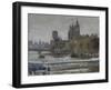 Towards Westminster from Embankment, April-Tom Hughes-Framed Giclee Print