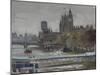 Towards Westminster from Embankment, April-Tom Hughes-Mounted Giclee Print