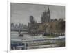 Towards Westminster from Embankment, April-Tom Hughes-Framed Giclee Print