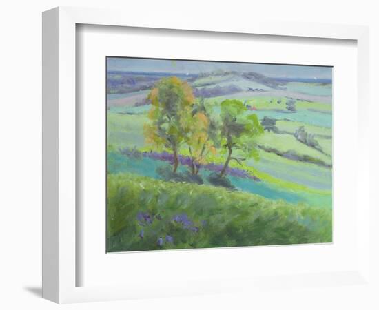 Towards Winchelsea, Sussex, with Bluebells in Spring-Anne Durham-Framed Giclee Print