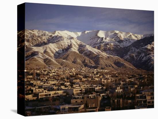 Towchal Range Behind the City, Tehran, Iran, Middle East-Desmond Harney-Stretched Canvas
