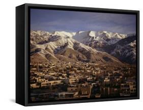 Towchal Range Behind the City, Tehran, Iran, Middle East-Desmond Harney-Framed Stretched Canvas