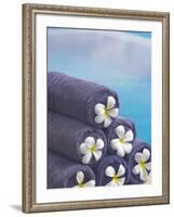 Towels on the Swimming Pool, Maldives, Indian Ocean-Papadopoulos Sakis-Framed Photographic Print