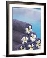 Towels on the Swimming Pool, Maldives, Indian Ocean-Papadopoulos Sakis-Framed Photographic Print